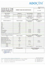 Химический состав Турецкий цемент CEM I 42,5R Adocim в биг-бэгах